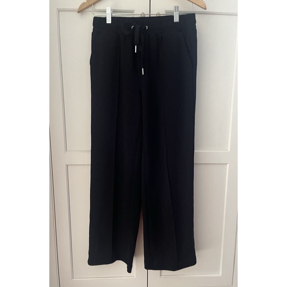 One by Chapter One Womens Pants Tie Waist High Rise Cropped Trouser Black Sz. XS